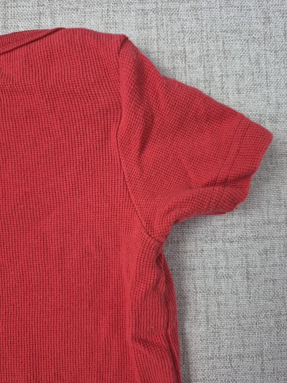 Vintage Y2K Lovespun Baby All Star Baseball Waffle Knit Onesie 6-9 Months Red
